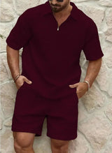 Leopold Polo - Shorts Set Miesten Muoti - EmiyoSuomi - Miesten T - paidat