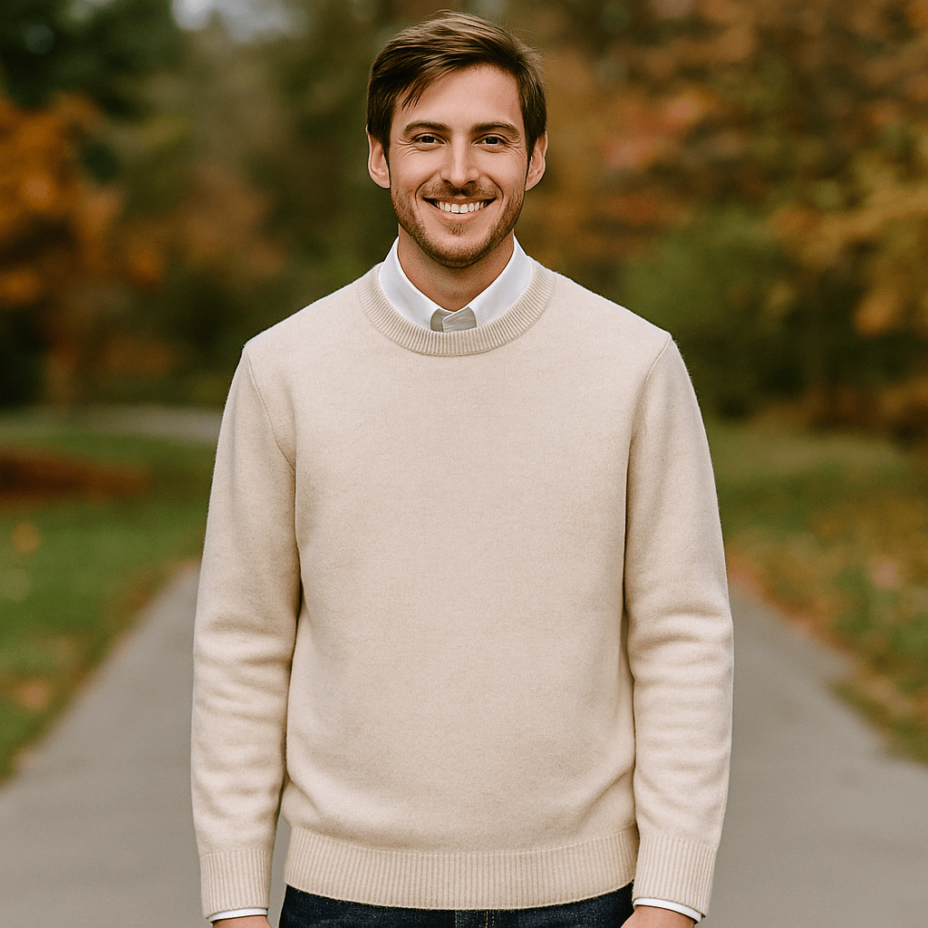 Liam - Mukava Löysä Neule - Pehmeä Tyylikäs Istuvuus - EmiyoSuomi - Villapaita Miehet