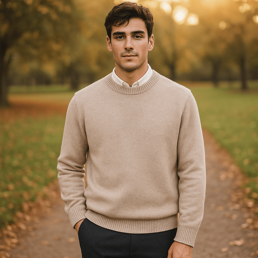 Liam - Mukava Löysä Neule - Pehmeä Tyylikäs Istuvuus - EmiyoSuomi - Villapaita Miehet