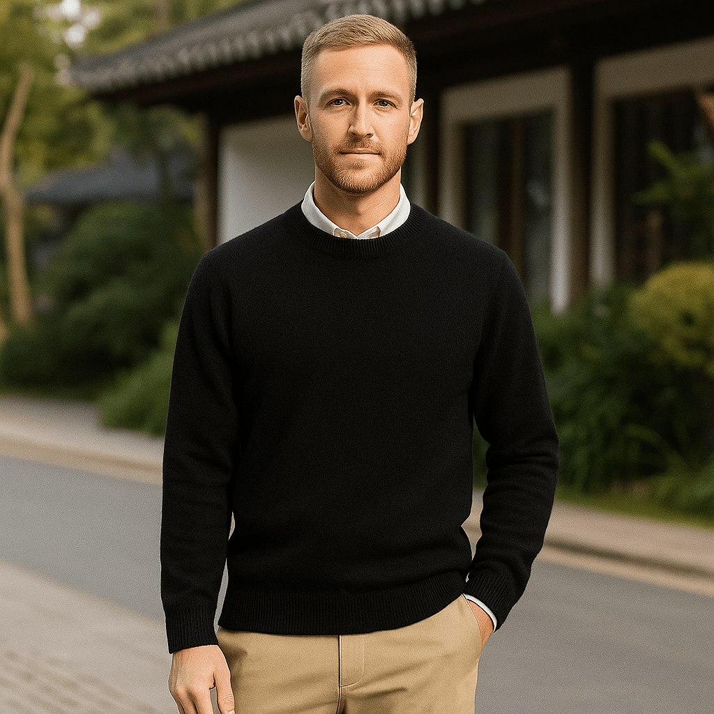 Liam - Mukava Löysä Neule - Pehmeä Tyylikäs Istuvuus - EmiyoSuomi - Villapaita Miehet