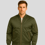 Luksus Pilot Bomber - takki Miehille - Vintage Lentotyyli - Kestävä & Tyylikäs - EmiyoSuomi - Bomberjacket - Mies