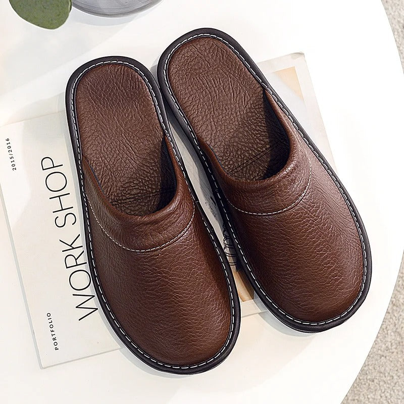 Naisten tossut slip-on kotikäyttöön vegaaninahka pehmeä pohja