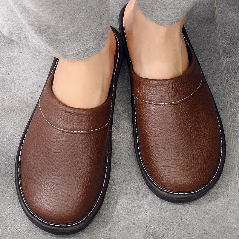 Naisten tossut slip-on kotikäyttöön vegaaninahka pehmeä pohja