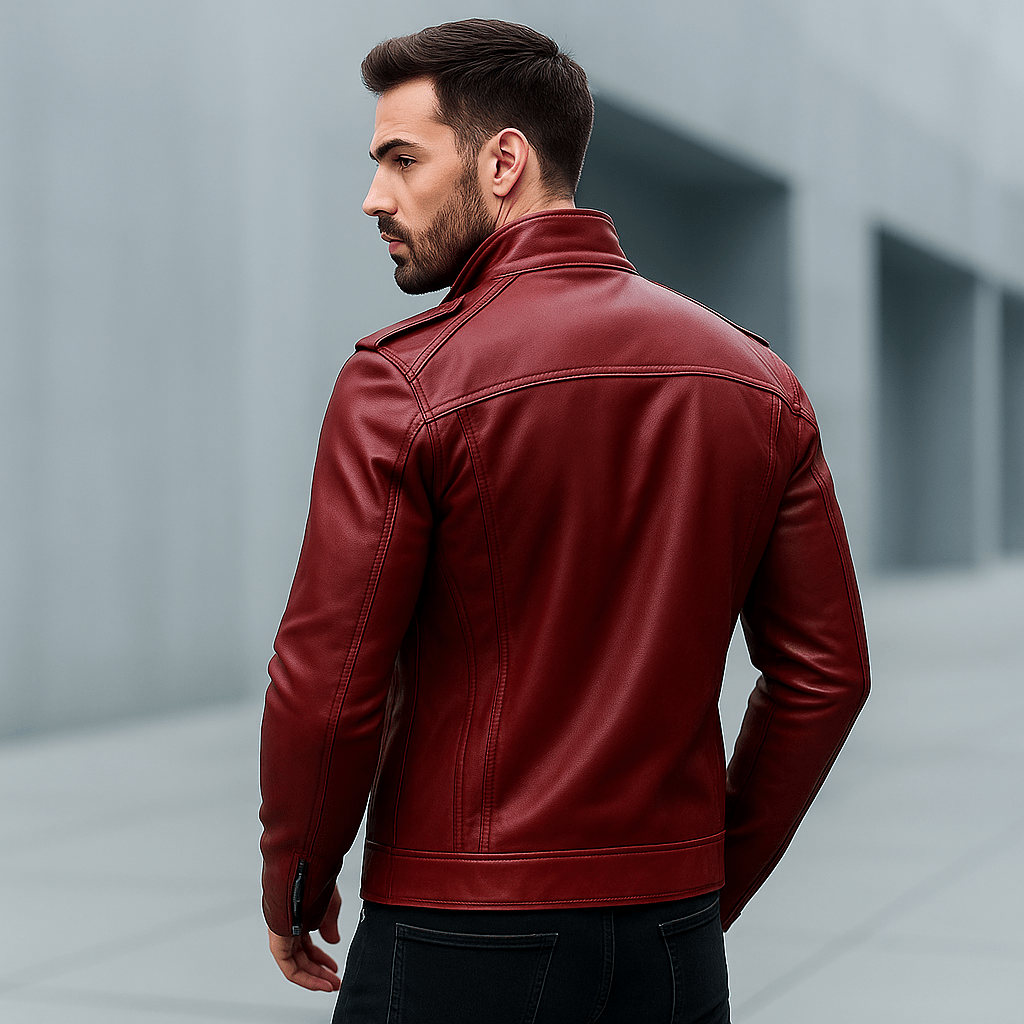 Miesten biker - tyylinen takki – useita taskuja – kestävä suunnittelu - EmiyoSuomi - Takit - Miehet