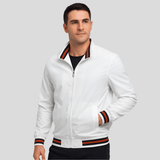 Miesten bomber - takki - raidalliset yksityiskohdat - tyylikäs mukavuus - EmiyoSuomi - Bomberjacket - Mies