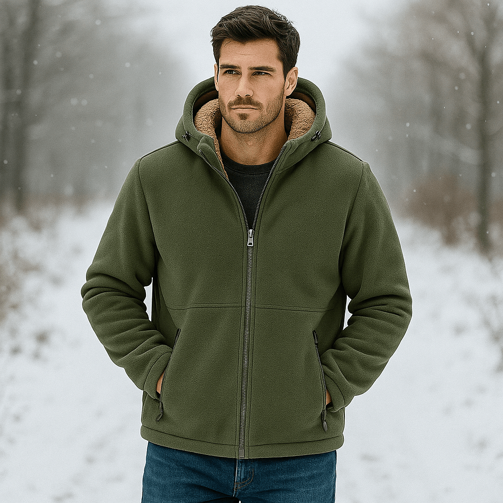 Miesten Fleece - takki - Sherpa Vuori - Vetoketjuhuppu - Normaali Istuvuus - EmiyoSuomi - Takit - Miehet