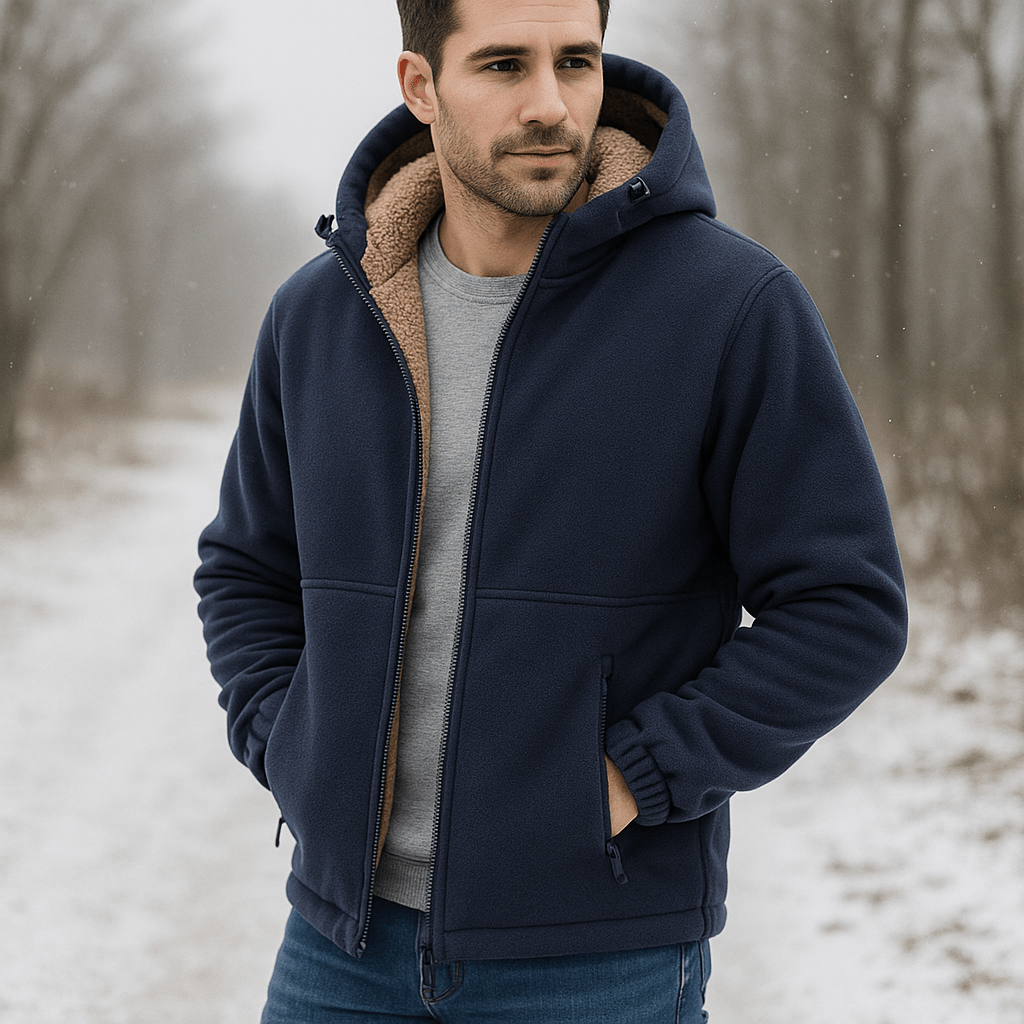 Miesten Fleece - takki - Sherpa Vuori - Vetoketjuhuppu - Normaali Istuvuus - EmiyoSuomi - Takit - Miehet