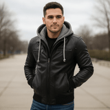 Miesten hupparitakki - monipuolinen muotoilu - mukavuus ja tyyli - EmiyoSuomi - Takit - Miehet