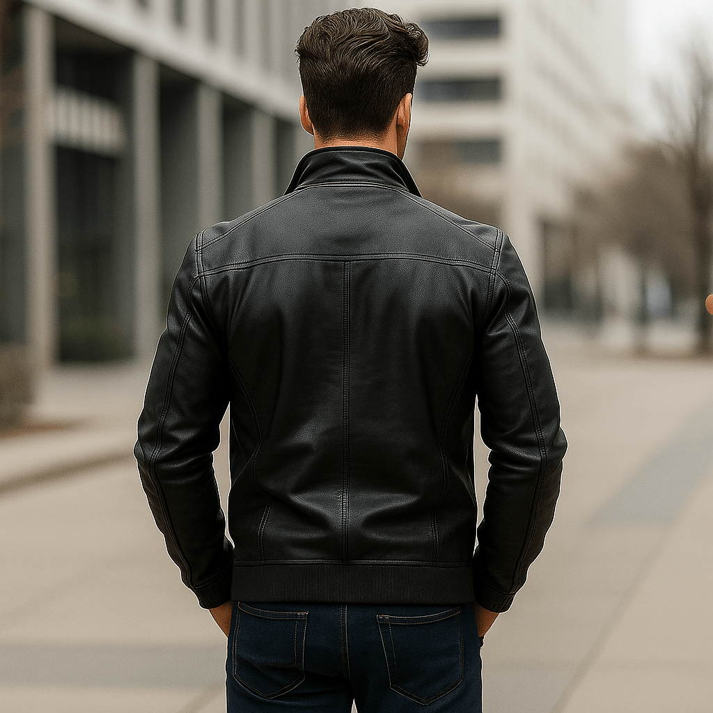 Miesten klassinen biker - takki – ajaton tyyli – kestävä laatu - EmiyoSuomi - Takit - Miehet