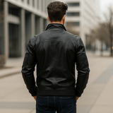 Miesten klassinen biker - takki – ajaton tyyli – kestävä laatu - EmiyoSuomi - Takit - Miehet