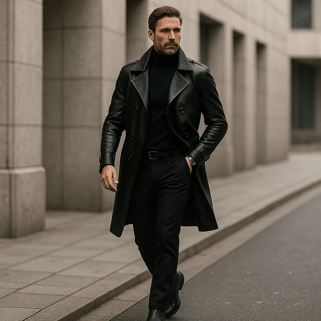 Miesten klassinen virallinen pitkä takki – ajaton eleganssi – mukavuus - EmiyoSuomi - Takit - Miehet