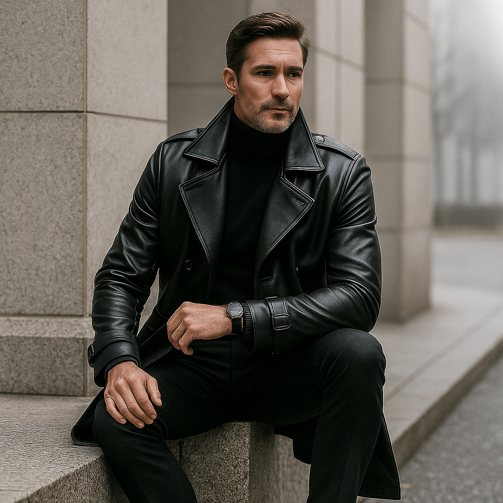 Miesten klassinen virallinen pitkä takki – ajaton eleganssi – mukavuus - EmiyoSuomi - Takit - Miehet