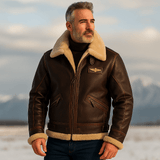 Miesten Lentäjä Keinoturkki Takki - Lämmin - Tyylikäs - Mukava - EmiyoSuomi - Takit - Miehet