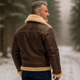 Miesten Lentäjä Keinoturkki Takki - Lämmin - Tyylikäs - Mukava - EmiyoSuomi - Takit - Miehet