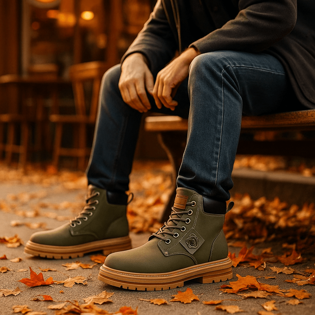 Miesten Nilkkurit Nauhoilla Pehmustetulla Kauluksella - EmiyoSuomi - miesten nilkkurit