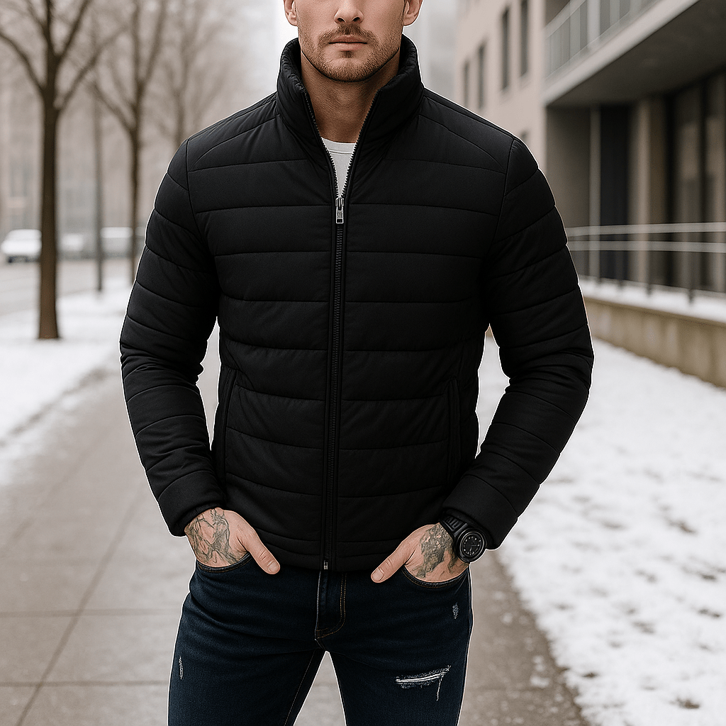 Miesten puffer - takki – vuorattu ja tyylikäs - EmiyoSuomi - Takit - Miehet