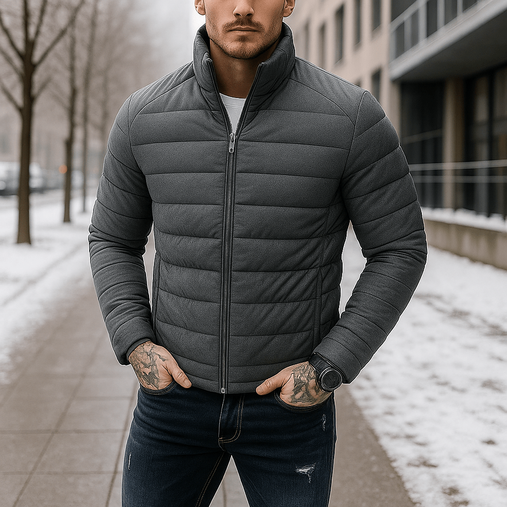 Miesten puffer - takki – vuorattu ja tyylikäs - EmiyoSuomi - Takit - Miehet