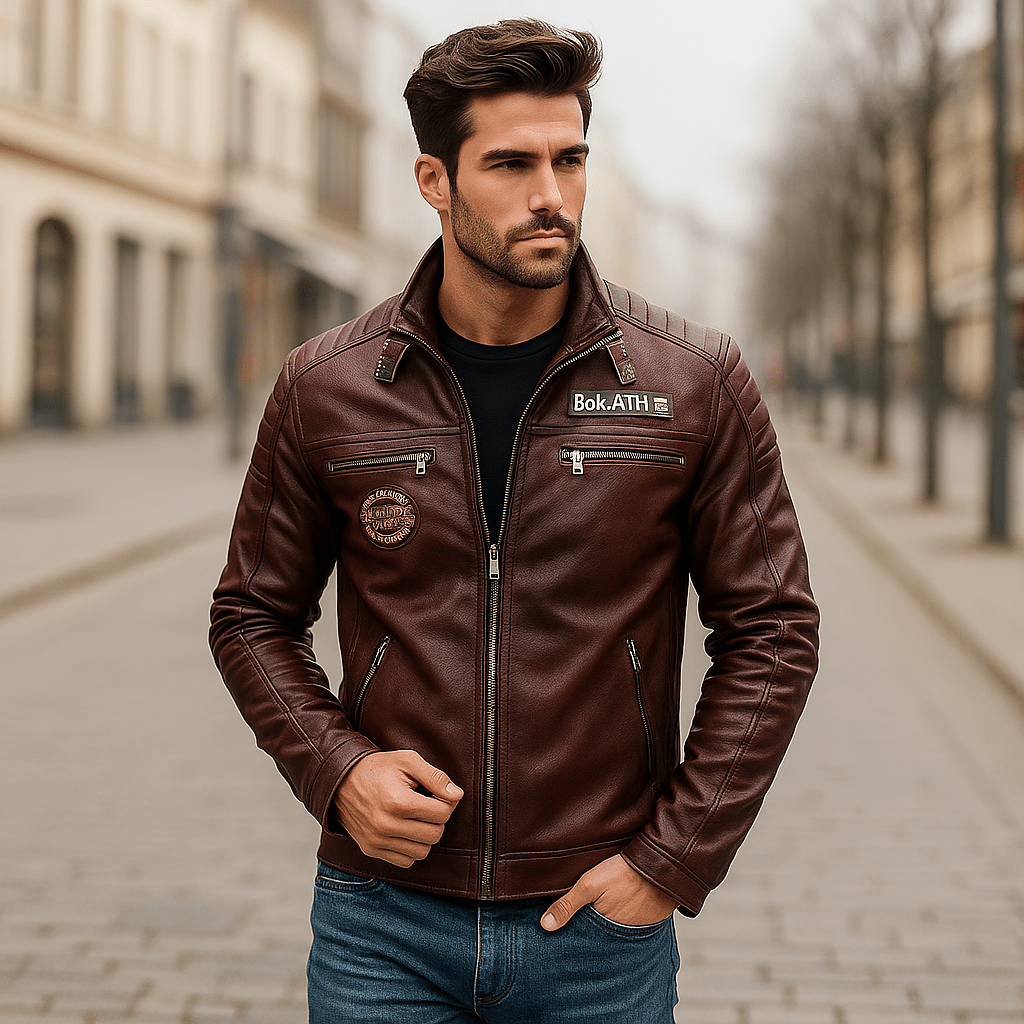 Miesten rento nahkatalvitakki – lämpö ja tyyli yhdessä - EmiyoSuomi - Takit - Miehet