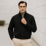 Miesten takki - Rennon istuvuuden - Pehmeä rakenteinen kangas - Korkea kaulus - Napitus - EmiyoSuomi - Takit - Miehet