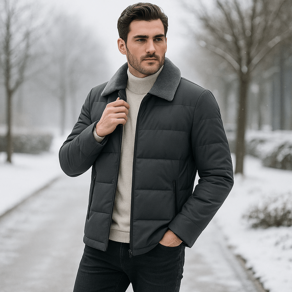 Miesten Tyylikäs Hienostunut Untuvatakki - Kevyt Lämpö - Tyylikäs Mukavuus - EmiyoSuomi - Takit - Miehet