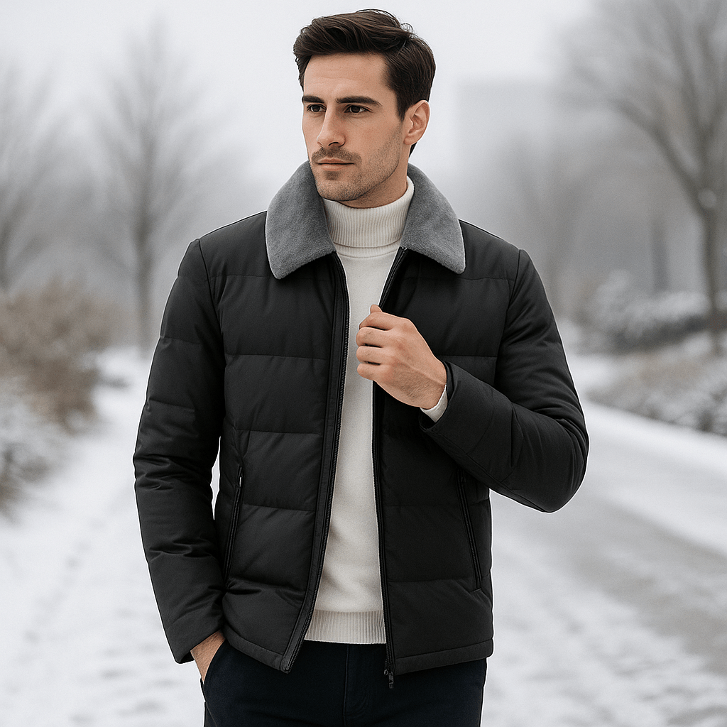 Miesten Tyylikäs Hienostunut Untuvatakki - Kevyt Lämpö - Tyylikäs Mukavuus - EmiyoSuomi - Takit - Miehet