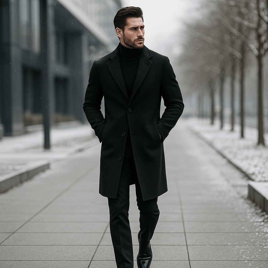 Miesten Villatakki - Terrence - Lämmin, Tyylikäs & Kestävä - EmiyoSuomi - Takit - Miehet