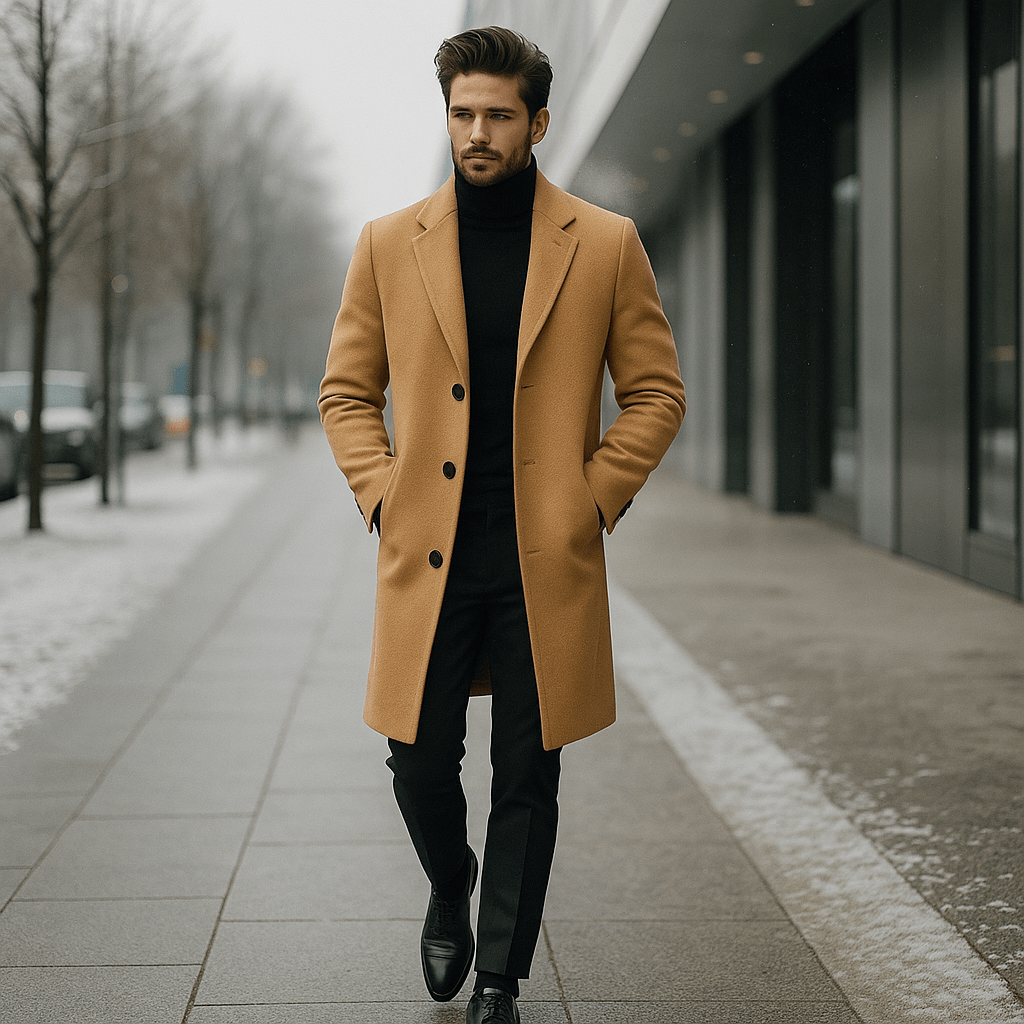 Miesten Villatakki - Terrence - Lämmin, Tyylikäs & Kestävä - EmiyoSuomi - Takit - Miehet