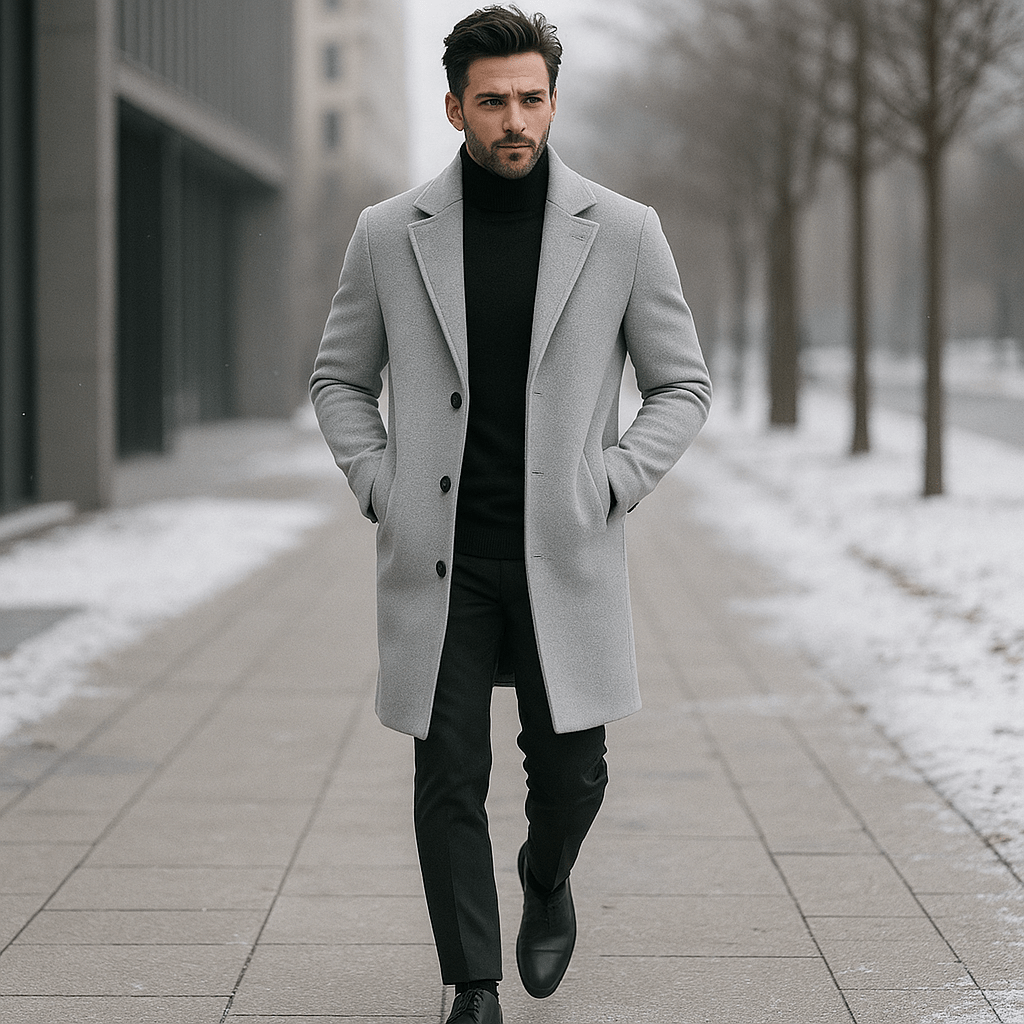 Miesten Villatakki - Terrence - Lämmin, Tyylikäs & Kestävä - EmiyoSuomi - Takit - Miehet