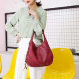 Mirabelle - Suuri Tyylikäs Nahkalaukku Arkikäyttöön - EmiyoSuomi - Käsilaukku