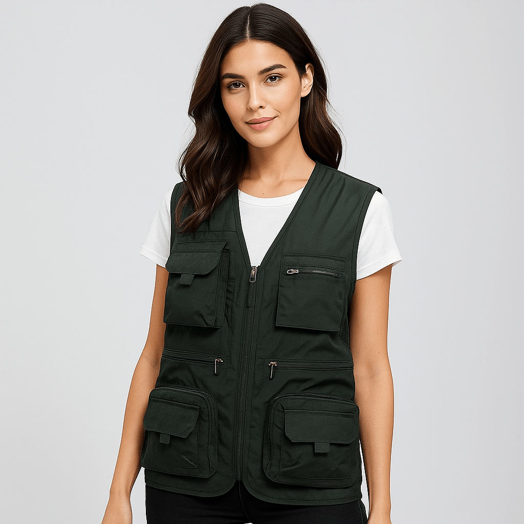 Monetaskuinen Kesäliivi - Toiminnallinen - Kevyt - Tyylikäs - EmiyoSuomi - Naisten liivi