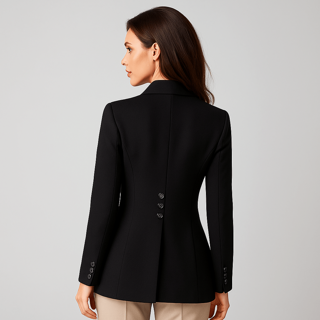 Naisten Blazer - Räätälöity Istuvuus - Yksinappinen - Sophistikoitu Toimistovaatetus - EmiyoSuomi - Neuleet