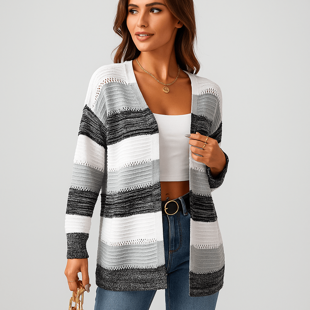 Naisten Cardigan - Mukava Mukavuus - Tyylikäs ja Pehmeä Design - EmiyoSuomi - Neuleet