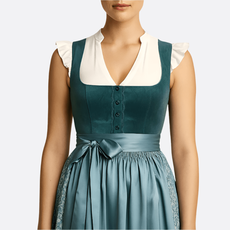 Naisten Dirndl Mekko - Kestävä Kangas - Vintage Oktoberfest Trachten - EmiyoSuomi - Oktoberfest - Nainen