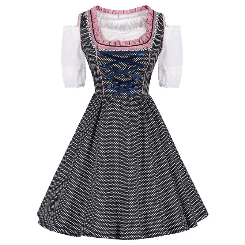 Naisten Dirndl Mekko - Puuvilla - Oktoberfest Tracht - Juhlavasti - EmiyoSuomi - Oktoberfest - Nainen