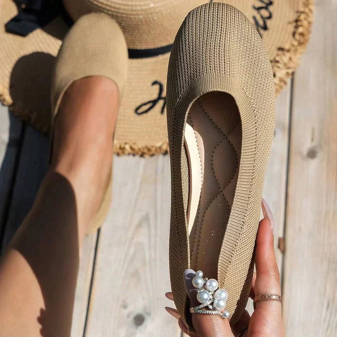 Naisten Hengittävät Ballerinat | Ei - liukuva Pohja | Verkkomateriaali | Kevyet Kumipohjakengät - EmiyoSuomi - kengät