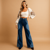 Naisten Housut - Flare Chic - Retro Elegantti - EmiyoSuomi - Farkut Naisten