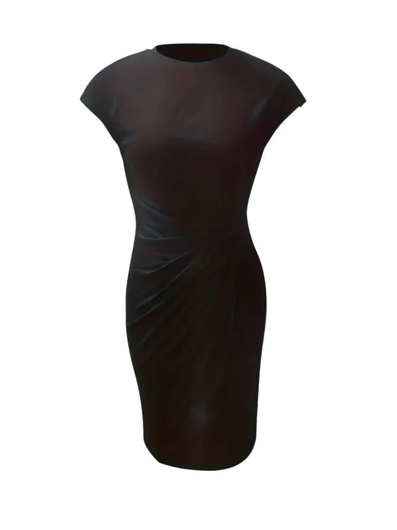 Naisten Juhlamekko Pyöreällä Pääntiellä Kevyt Kangas - EmiyoSuomi - Mekot