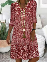 Naisten Kesämekko | Tyylikäs Puuvillamekko | 100% Puuvilla | Kevyt & Mukava - EmiyoSuomi - Kesäasut - Naiset