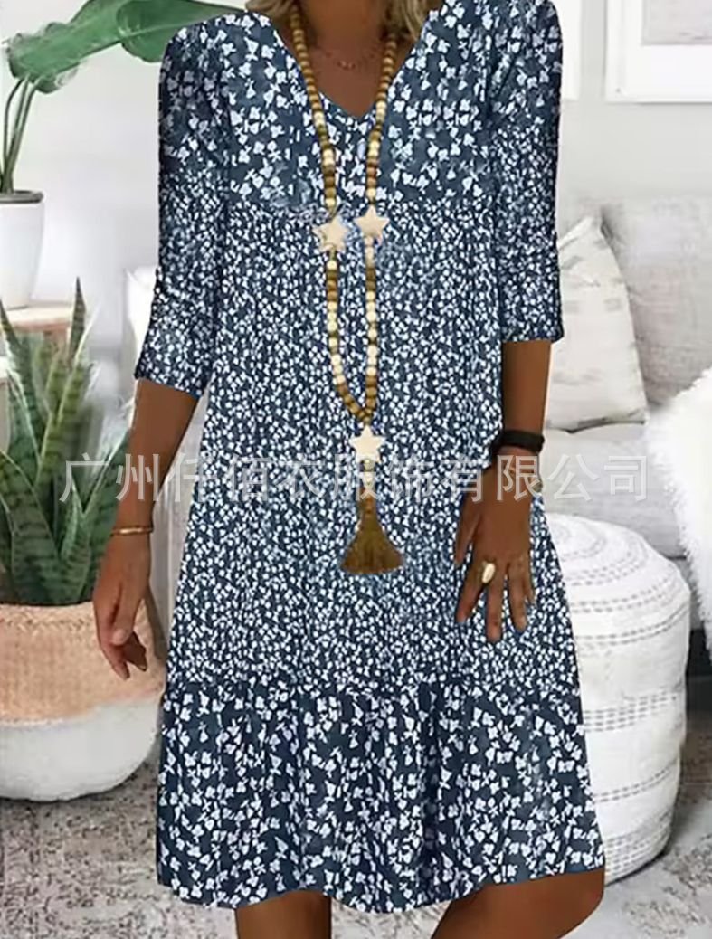 Naisten Kesämekko | Tyylikäs Puuvillamekko | 100% Puuvilla | Kevyt & Mukava - EmiyoSuomi - Kesäasut - Naiset