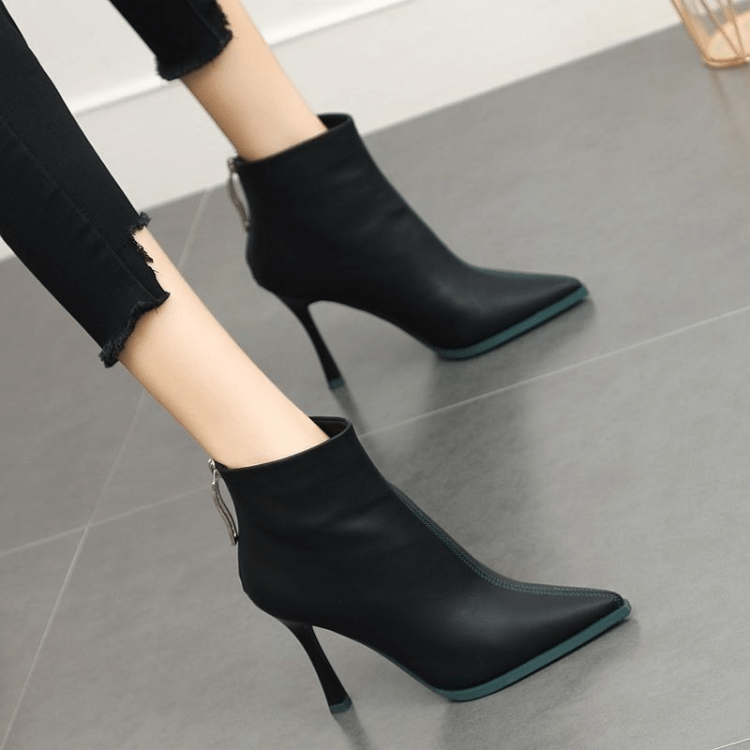 Naisten Korkokengät Korkea Kanta Vetoketjulla - EmiyoSuomi - Nilkkurit