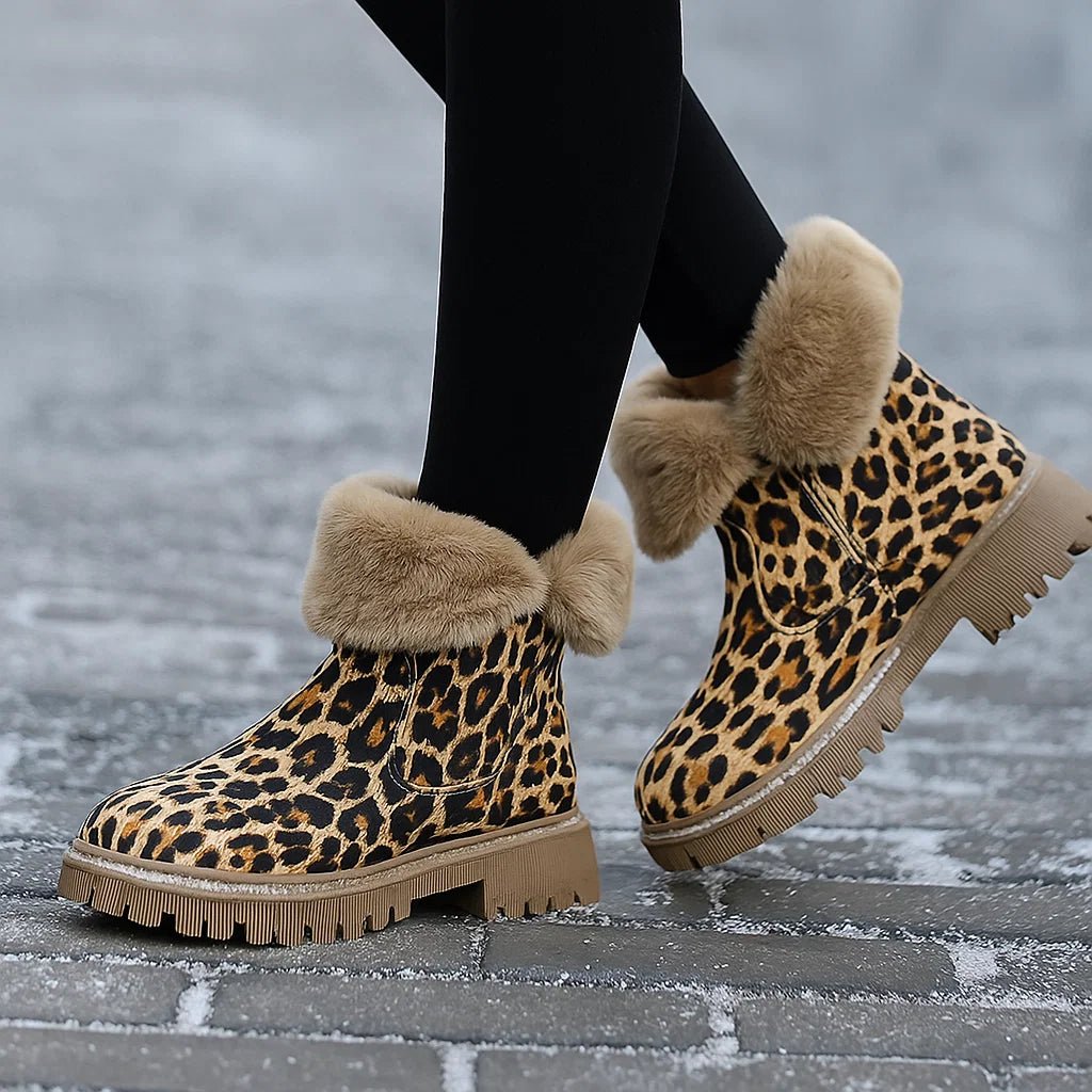 Naisten Leopardikuvioiset Talvikengät - Mukavuus Talvella - EmiyoSuomi - Naisten talvikengät