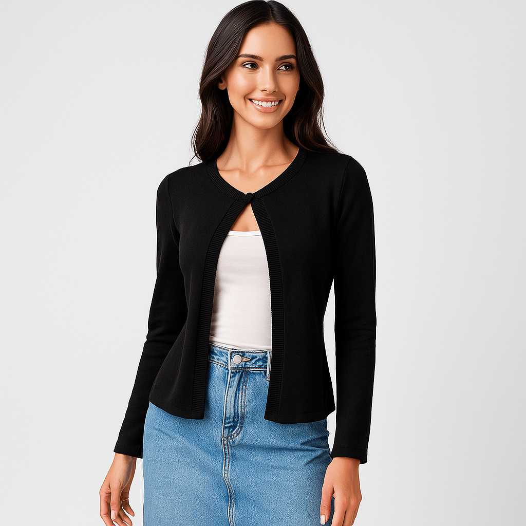 Naisten Lyhyt Cardigan - Elegantti - Mukava - Monikäyttöinen - Tyylikäs Valinta - EmiyoSuomi - Neuleet