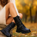 Naisten Nauhakengät - Säädettävät Remmit - Kestävä Pohja - EmiyoSuomi - Saappaat Nainen