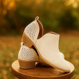 Naisten nilkkurit - ristikkäinen muotoilu - rei'itetty kantapää - EmiyoSuomi - Saappaat Nainen