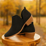 Naisten nilkkurit - ristikkäinen muotoilu - rei'itetty kantapää - EmiyoSuomi - Saappaat Nainen