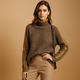 Naisten Pörrökaulusneule - Tyylikäs Talvilämpö - Yliampuva Mukavuus - EmiyoSuomi - Neulepusero Nainen