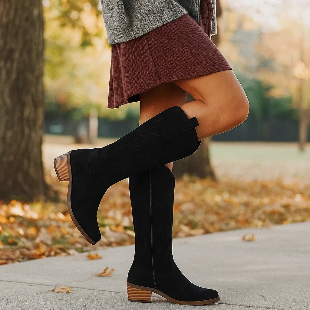 Naisten Saappaat - Pehmeä Nubukki - Rakenteellinen Muotoilu - Stilla - EmiyoSuomi - Saappaat Nainen