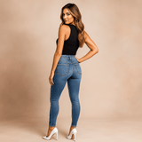 Naisten Slim Fit Ripped Denim Farkut - Modernit & Mukavat - EmiyoSuomi - Farkut Naisten