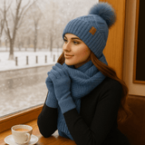 Naisten talven pipo, huivi ja hanskat - EmiyoSuomi - Lämpimät pipot