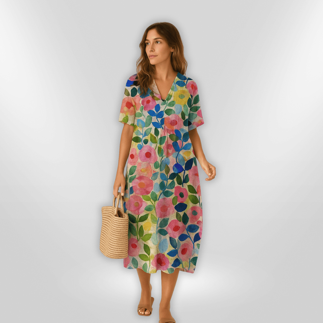 Naisten Väljä Kukallinen Kesämekko 100% Puuvilla - EmiyoSuomi - Kesäasut - Naiset